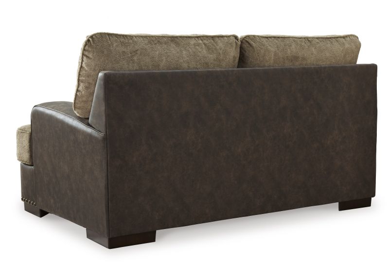 2 Seater Sofa in Two Tone Faux Leather - Findon